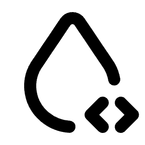 Droplet Code Icon from Tabler Line Set