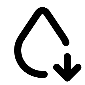 Droplet Down Icon from Tabler Line Set