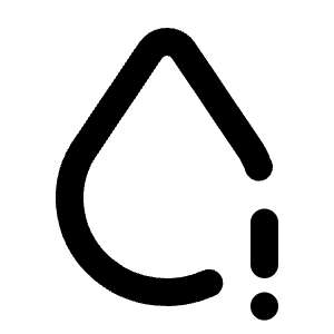 Droplet Exclamation Icon from Tabler Line Set