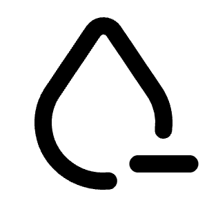 Droplet Minus Icon from Tabler Line Set