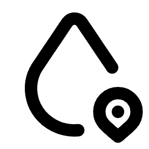 Droplet Pin Icon from Tabler Line Set