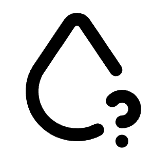 Droplet Question Icon from Tabler Line Set