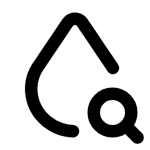 Droplet Search Icon from Tabler Line Set