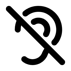 Ear Off Icon from Tabler Line Set