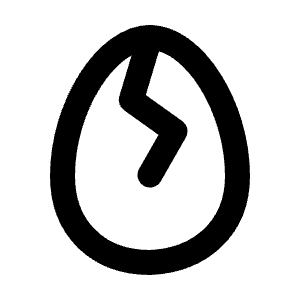 Egg Cracked Icon from Tabler Line Set
