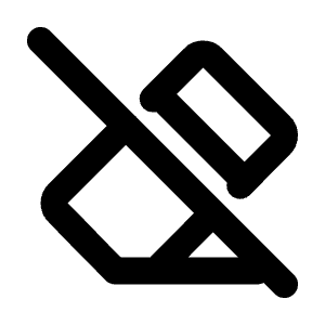 Eraser Off Icon from Tabler Line Set