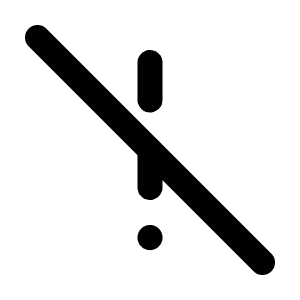 Exclamation Mark Off Icon from Tabler Line Set