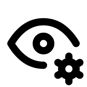 Eye Cog Icon from Tabler Line Set