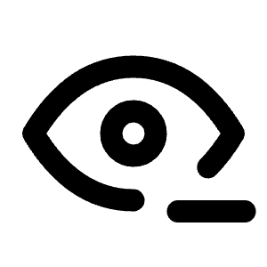 Eye Minus Icon from Tabler Line Set