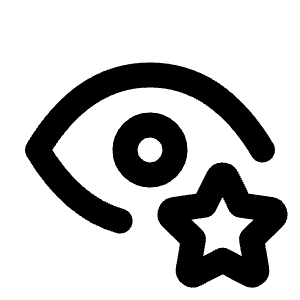 Eye Star Icon from Tabler Line Set