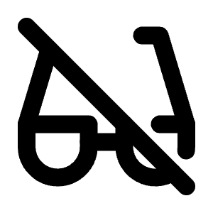 Eyeglass Off Icon from Tabler Line Set