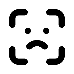 Face Id Error Icon from Tabler Line Set