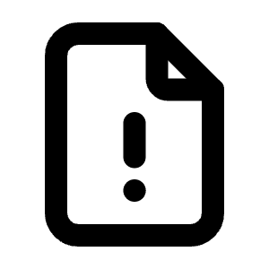 File Alert Icon from Tabler Line Set