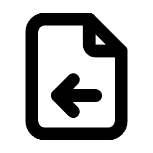 File Arrow Left Icon from Tabler Line Set