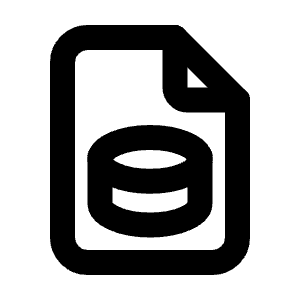 File Database Icon from Tabler Line Set