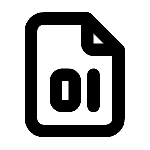 File Digit Icon from Tabler Line Set