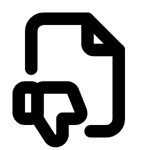 File Dislike Icon from Tabler Line Set