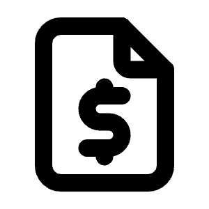 File Dollar Icon from Tabler Line Set