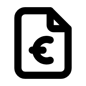 File Euro Icon from Tabler Line Set