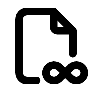 File Infinity Icon from Tabler Line Set