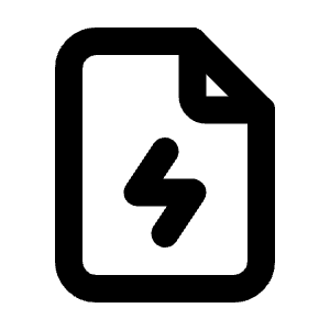 File Power Icon from Tabler Line Set