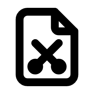 File Scissors Icon from Tabler Line Set