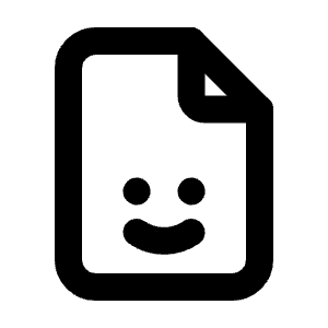 File Smile Icon from Tabler Line Set