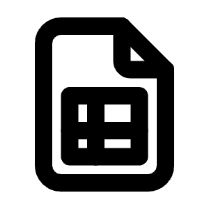 File Spreadsheet Icon from Tabler Line Set