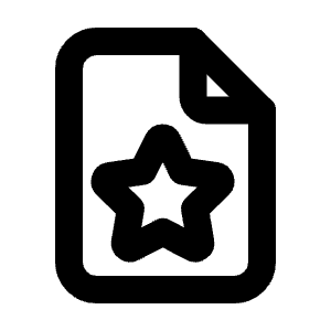 File Star Icon from Tabler Line Set