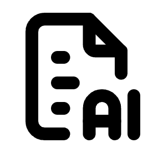 File Text Ai Icon from Tabler Line Set