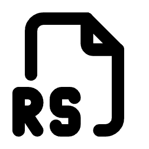 File Type Rs Icon from Tabler Line Set