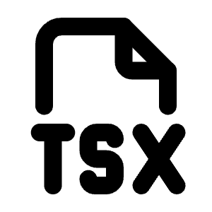 File Type Tsx Icon from Tabler Line Set