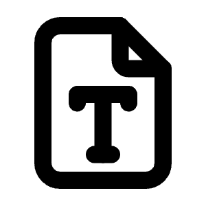 File Typography Icon from Tabler Line Set
