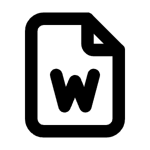File Word Icon from Tabler Line Set