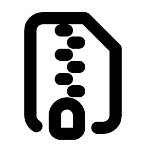File Zip Icon from Tabler Line Set