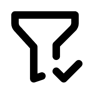 Filter Check Icon from Tabler Line Set