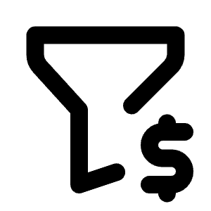 Filter Dollar Icon from Tabler Line Set