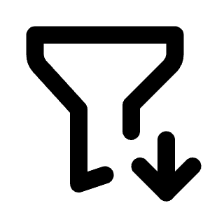 Filter Down Icon from Tabler Line Set