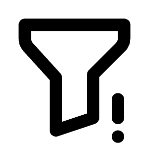 Filter Exclamation Icon from Tabler Line Set