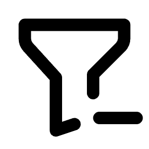 Filter Minus Icon from Tabler Line Set
