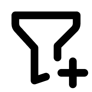 Filter Plus Icon from Tabler Line Set