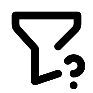 Filter Question Icon from Tabler Line Set