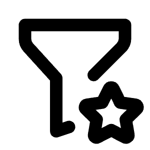 Filter Star Icon from Tabler Line Set