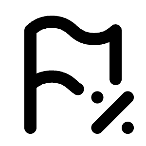 Flag Discount Icon from Tabler Line Set