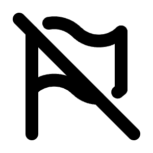 Flag Off Icon from Tabler Line Set