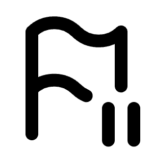 Flag Pause Icon from Tabler Line Set