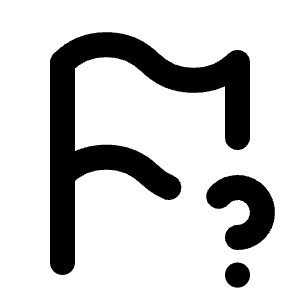 Flag Question Icon from Tabler Line Set