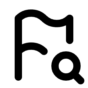 Flag Search Icon from Tabler Line Set