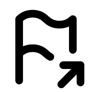 Flag Share Icon from Tabler Line Set