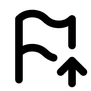 Flag Up Icon from Tabler Line Set